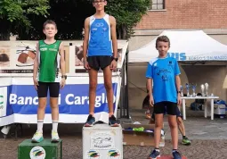 Il podio Ragazzi con il 2° posto di Leonardo Morello
